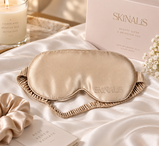 Skinalis Beauty Sleep Mulberry Silk Eye Mask – Champagne